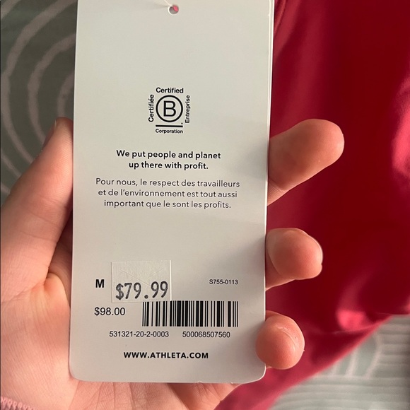 Athleta Salutation Stash Pocket II 7/8 Leggings | Pink | Medium | NWT - Picture 7 of 7